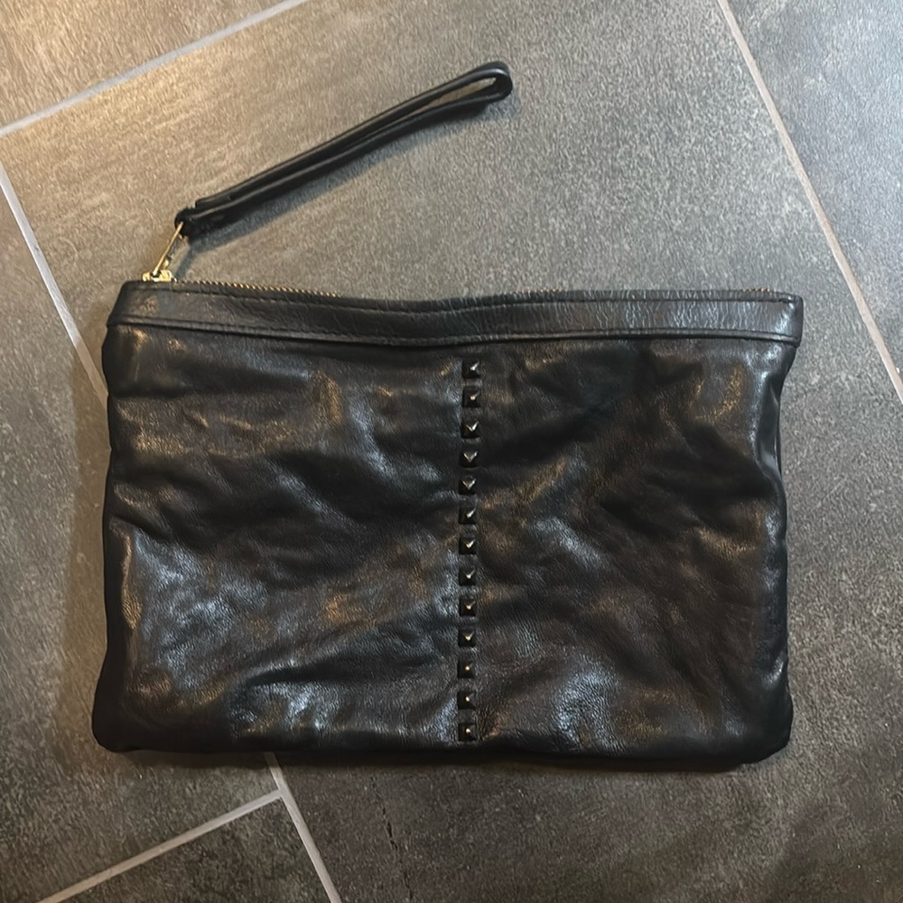 Maya Moon Black wristlet clutch